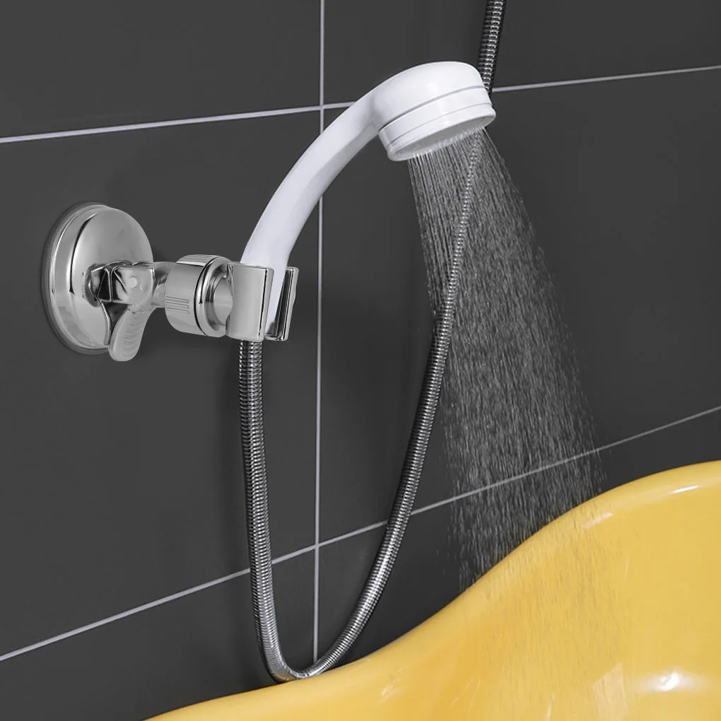 House Home Bathroom Bracket Suction cup holder Shower Rail Head Slider Holder Un - £19.77 GBP