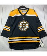 Vintage Boston Bruins NHL L/XL Reebok Jersey Shirt Black Youth New - $1,827.63 MXN