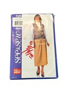 Butterick See &amp; Sew 6445 Sewing Pattern Womens Vest &amp; Skirt Sizes 12-14-16 - €8,18 EUR