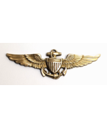 US Navy League 10K GF Aviator Pilot Wings Pin Gold Filled Pilot Flight B... - $107.99 CAD