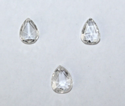 Natural Rose Cut Diamond 3 Pcs 2.92 Cts Pear Cut Loose Stone Earring Pendant Set - £5,011.96 GBP