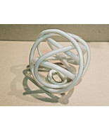 White Glass Interchangeable 8&quot; x 7 1/4&quot; Knot Orb Sphere Decor #H025243 (... - £46.57 GBP