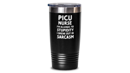 PICU Nurse Tumbler Pediatric Intensive Care Unit Nursing Travel Cup Funn... - $27.78+