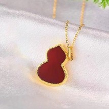 18ct Solid Gold Genie Bottle Charm Pendant - 18K , au750, red, agate stone, gift - £82.30 GBP