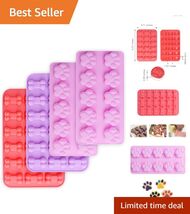 4PCS Puppy Paw and Bone Silicone Molds BPA Free Non-Stick Durable Treats... - $19.75
