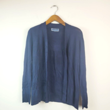 Karen Scott Womens Small Intrepid Blue Pointelle Resort Cardigan Sweater... - £19.57 GBP