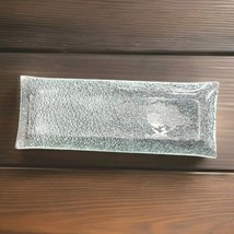 Clear Textured Glass Serving Tray 18.5&#39;&#39; X 7.5&#39;&#39; - £14.65 GBP
