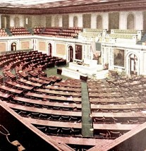 House Of Representatives US Hand Tinted Photo Print 1909 Historic Buildi... - $69.99