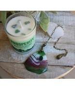Prosperity Candle and Green/Purple Agate Stone Meditation Set #8 - $1,120.02 MXN