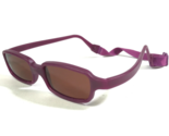 Miraflex Sonnenbrille NEW BABY 2 Lila Rechteckig Rahmen mit Rotem Linsen - $69.28