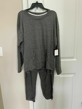 BNWT Cuddl Duds 2pc Sleepwear set, women, Heather Charcoal, Polyester blend - $38.99