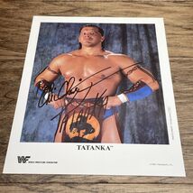 Vintage Tatanka Autographed 8X10 Picture WWE WWF Pro Wrestling KG JD - $24.74