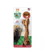 Nylabone Natural Healthy Edibles Wild Bison Chew Treats Large - 1 Pack - £23.08 GBP