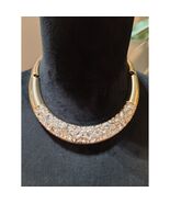 Women's Gold Crystal Statement Choker Necklace With Lobster Clasp Jewelry - $29.70