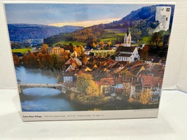 Swiss River Village Jigsaw Puzzle 1000pc 28&quot;X20&quot; Little Direct ColorCraf... - £6.58 GBP