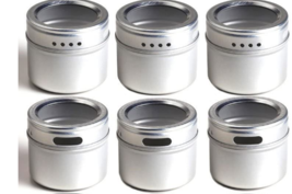 Talented Set of 6 Magnetic Spice Tins - £15.98 GBP