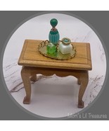 Dollhouse Miniatures • 3 Perfume Bottle Set With Gold Tone Vanity Tray - £6.89 GBP