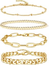 4 PCS Fashion Gold Bracelets - £23.73 GBP