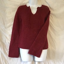 Express Sweater Burgundy Maroon Red Long Sleeves - £7.71 GBP