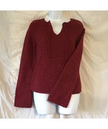 Express Sweater Burgundy Maroon Red Long Sleeves - £7.74 GBP