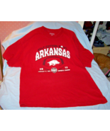 2012 Red AT &amp; T Cotton Bowl Arkansas Razorback T-Shirt-Size XL-289 Brand - $280.80 MXN
