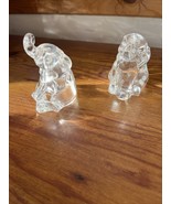 Lenox Crystal Elephant Trunk Up Clear Figurine Czech Republic Lead Crystal - £30.74 GBP
