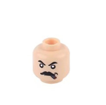 Male Head With Mustache And Cigar Head Diy Building Minifigures - £1.54 GBP