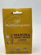Wedderspoon Organic Manuka Honey Drops, Lemon &amp; Bee 4 Ounce (Pack of 1)  - $13.85