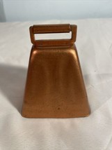 Copper Coated Cow Bell. 3.5” Tall. Sports Fan Equipment. Prop. Play. Big... - $11.64