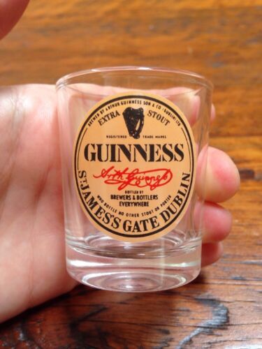 Primary image for Vintage Guinness Extra Stout Logo Irish 2.25" Tall Classic Jigger Shot Glass