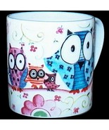 Rose of England Whimsical Owl Family Coffee Tea Mug Fine Bone China 8 ounce - £22.11 GBP