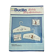 Bucilla Cross Stitch Kit Lullaby Baby Collection Sign Hanger Covers Bunny Lamb - £18.80 GBP