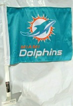 NFL Miami Dolphins Logo on Teal Car Window Flag by Rico Industries - £15.97 GBP