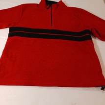 Preswick & Moore Men's Red 1/4 Zip Pullover Sweatshirt Measured Chest 48" image 8