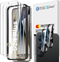 For Samsung Galaxy S24 Plus Screen Protector Tempered Glass with Camera Lens Pro - £18.39 GBP