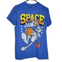 Space Jam Tee Shirt Blue Bugs Bunny Basketball Movie Looney Tunes Mens S... - £7.44 GBP