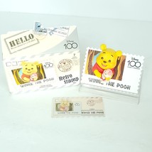 Winnie The Pooh Disney 100 Years of Wonder Retro Stamp Series Magnet Wit... - $25.24