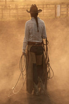 Heading To Work by Robert Dawson Western Cowgirls Cowboy Gear Canvas 20x30 - £213.88 GBP