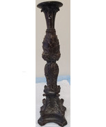 Antique French Candlestick - Black Patina - £7.82 GBP