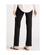 Quince Womens Ultra-Stretch Ponte Straight Leg Pant Black Pull On S Tall - £19.16 GBP