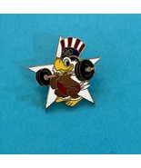 Olympics 1984 Los Angeles Sam The Eagle White Star WEIGHTLIFTING Lapel P... - $3.96