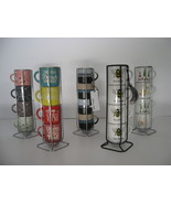  Set of 4 Espresso The Nook Stacking Cups 3oz, By Stacking Up, 13 Styles... - $19.39 CAD