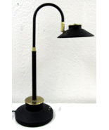 Modern Art Deco Style Black Metal with Brass LED Desk Table Lamp  - $1,812.01 MXN