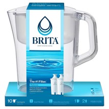 BRITA WATER FILTER PITCHER FILTRATION JUG DISPENSER 10 CUP PRODUCTS W/ 2... - $64.99