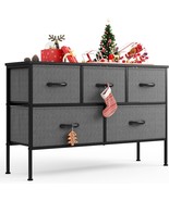 Linsy Home 5 Drawer Dresser Long Wide Chest Of Drawers Nightstand With, ... - £86.81 GBP