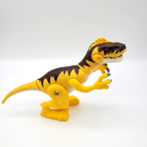 Jurassic World Dinosaur Raptor 9&quot; Eyes Light Up Makes Sound Yellow Plays... - £6.34 GBP