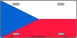 Czech Republic Flag Metal Novelty License Plate - $18.95