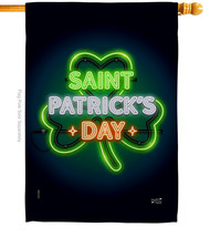 Saint Pat Neon - Impressions Decorative House Flag H137313-BO - £29.21 GBP