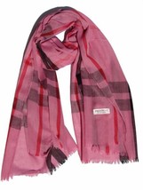 Lady Women Blanket Oversized Tartan Scarf Wrap Shawl Plaid Cozy Pashmina Pink Fo - £12.62 GBP
