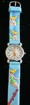 NOS child&#39;s Tinker Bell quartz wristwatch with 3-D light blue rubber strap  - $14.85